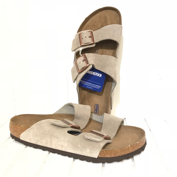 Men's Birkenstock | Arizona Sandal - Soft Footbed | Taupe - FL Crooks