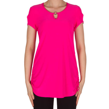 Women's Joseph Ribkoff | Style 182200 Top | Neon Pink-FLCrooks.com