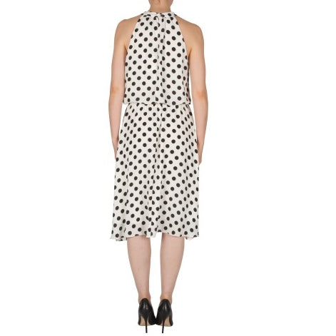 Women's Joseph Ribkoff | Style 182770 Polka Dot Dress  | White-FLCrooks.com
