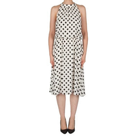 Women's Joseph Ribkoff | Style 182770 Polka Dot Dress  | White-FLCrooks.com