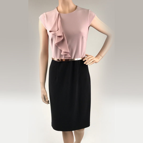 Women's Joseph Ribkoff | Style 183034 Dress | Black and Winter Blush