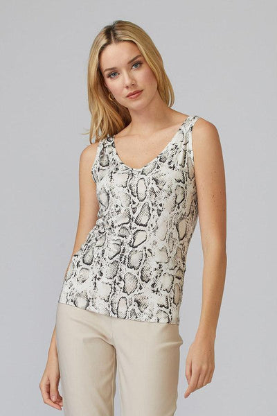 Women's Joseph Ribkoff | Reversible Front to Back Tank Top | Beige/Black
