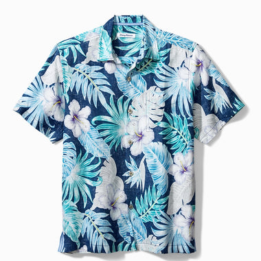 Men's Tommy Bahama | Konkan Jungle Linen Shirt | Dockside Blue