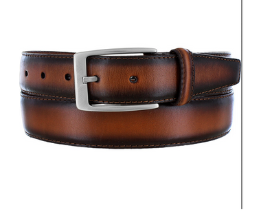 Men's Brighton | Two Tone Belt | Golden Brown - FL Crooks