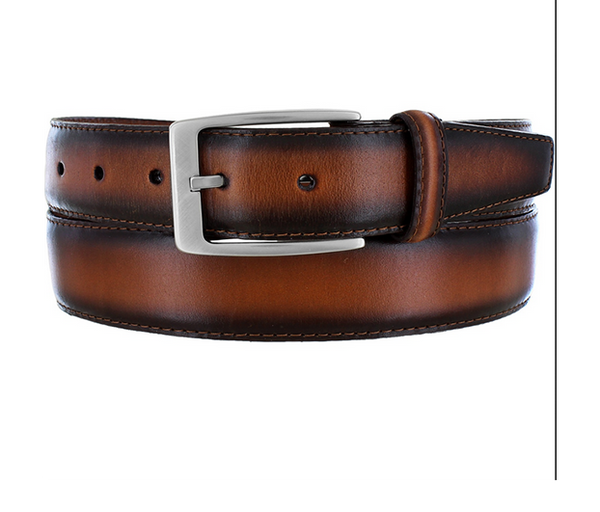 Men's Brighton | Two Tone Belt | Golden Brown - FL Crooks