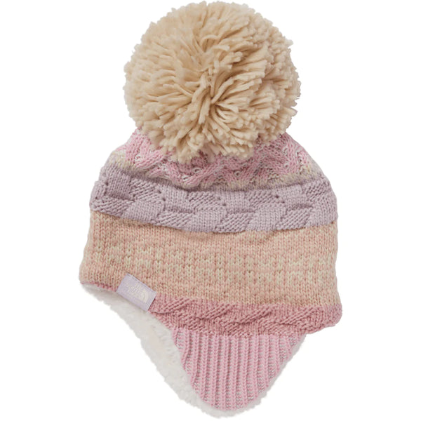 Infants The North Face | Fairisle Earflap Beanie | Cameo Pink
