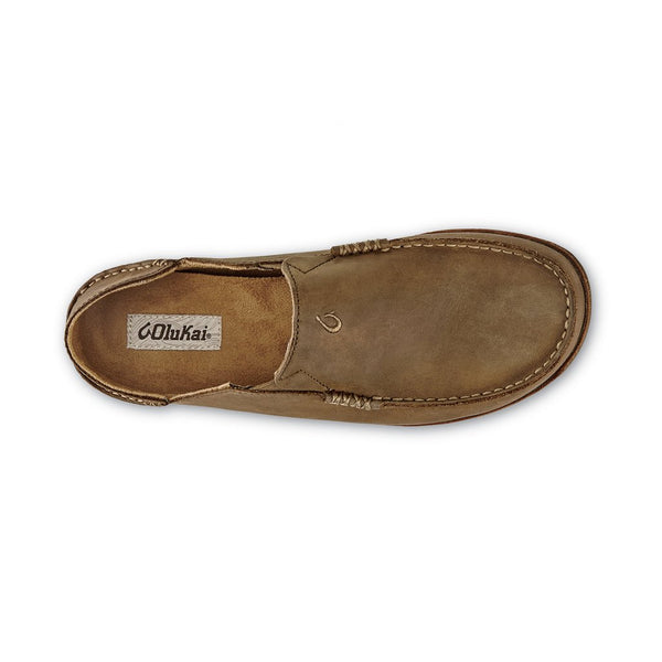 Men's Olukai | Moloā Leather Slip-On Shoe | Ray / Toffee - FL Crooks
