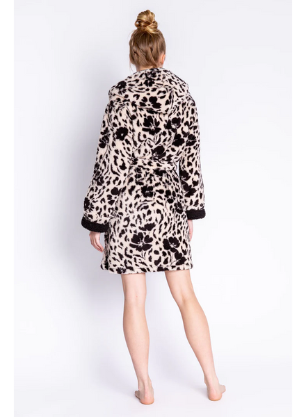 Women's PJ Salvage | Plush Hooded Robe with Tie Belt | Champagne