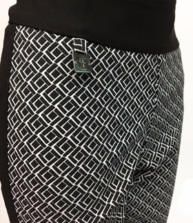 Women's Raffinalla | 30" | Black Geometric Pattern  | P497 - FL Crooks