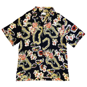 Raga Man | Floral Button Front Shirt  | Blue - F.L. CROOKS.COM 