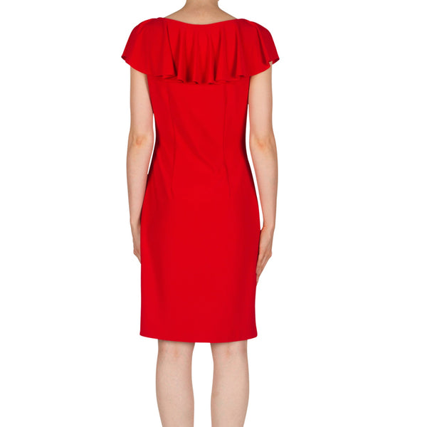 Women's Joseph Ribkoff | Ruffled Neckline Dress | Red