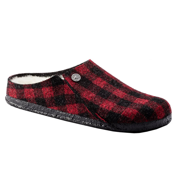 Women's Birkenstock | Zerrmatt Rivet Slippers | Plaid Red