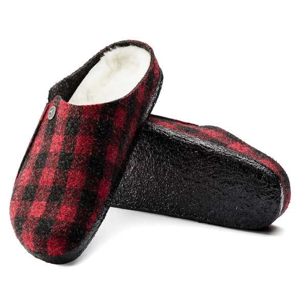 Women's Birkenstock | Zerrmatt Rivet Slippers | Plaid Red