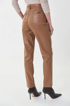 Women's Joseph Ribkoff | Faux Leather Slimming Pant | Nutmeg