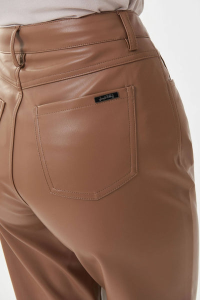Women's Joseph Ribkoff | Faux Leather Slimming Pant | Nutmeg