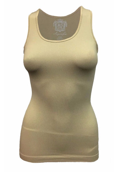 Women's Sugar Lips | Original Seamless Ribbed Tank Top | Nude