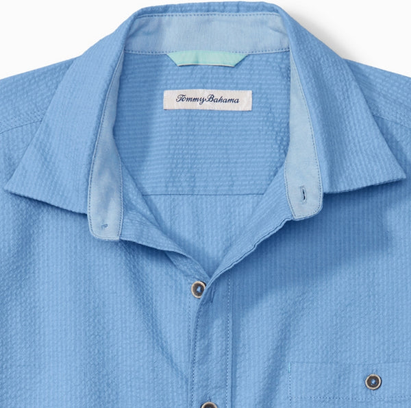 Men's Tommy Bahama | Corvair Stretch-Cotton Shirt  | Blue Yonder