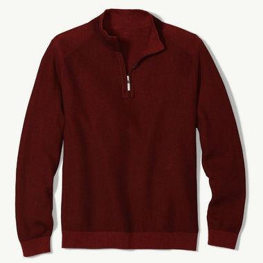 Men's Tommy Bahama | Las Palmas Flip Half Zip  | Ruby Wine Heather