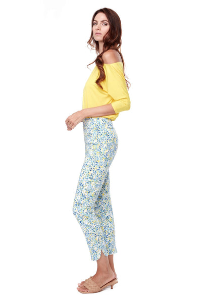 Women's Up! | Speckles Petal Slit Slimming Pull On Pants | Print