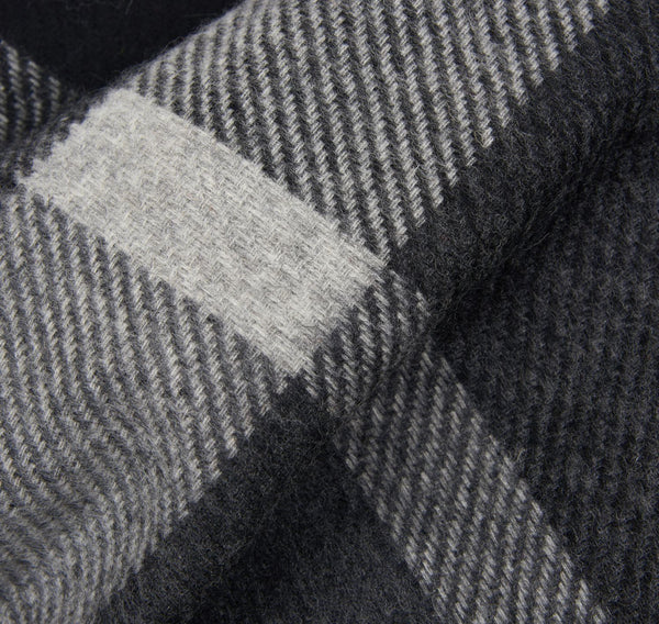 Women's Barbour | Lambswool Scarf | Grey and Black USC0264GY711