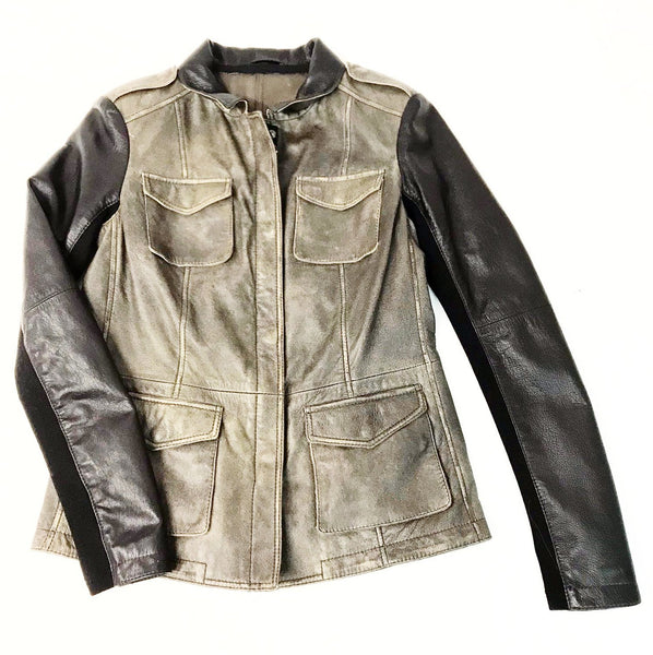 Women's Gimo's | Fitted Lamb Nappa Jacket | Distressed Brown